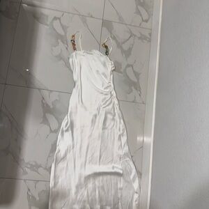 Zara silk white dress